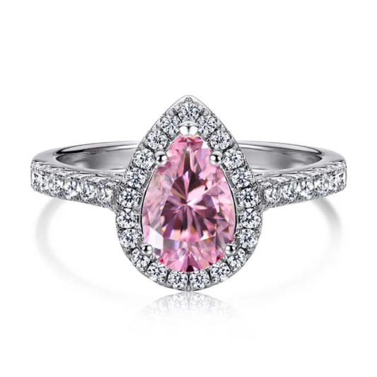 Blush Dewdrop Spark Ring