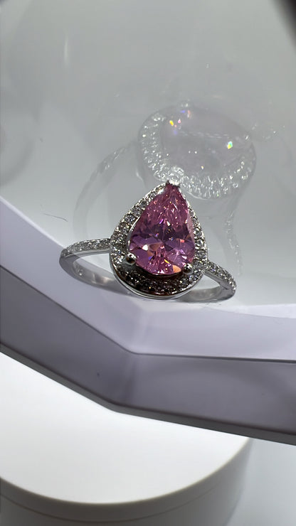 Blush Dewdrop Spark Ring