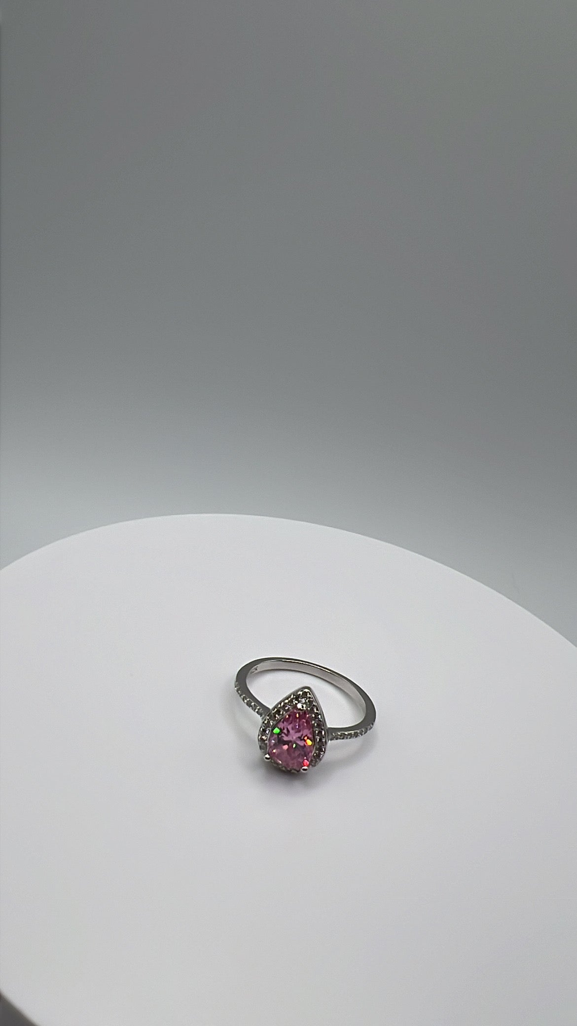 Blush Dewdrop Spark Ring